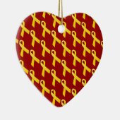 Gelbe Ribbons Keramik Ornament (Rechts)