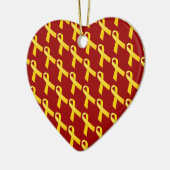 Gelbe Ribbons Keramik Ornament (Links)
