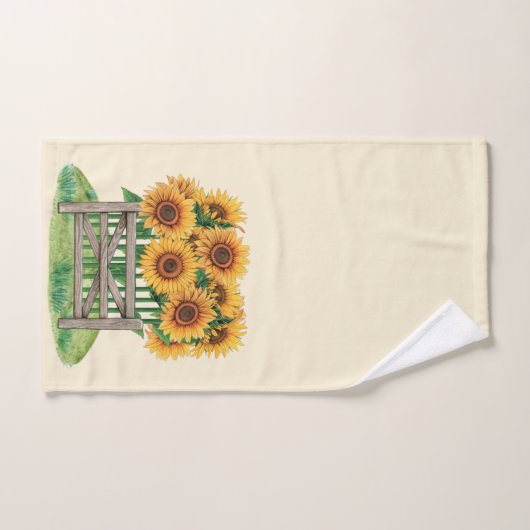 Gelbe Riesenblumen Badhandtuch Set (Handtuch)