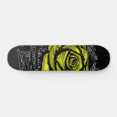 Gelbe robuste Rose Graffiti-Kunst • Urbane Straße Skateboard (Horizontal)