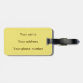 Gelbe Rollen-Skaten-Cartoon-Giraffe personalisiert Gepäckanhänger (Rückseite horizontal)