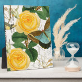 Gelbe romantische Rose Fotoplatte (Seite)