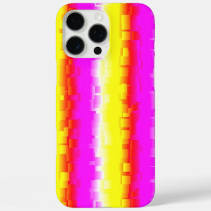 Gelbe Rosa Artdeco Regenbogen Streifen iPhone 16 Pro Max Hülle