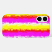 Gelbe Rosa Artdeco Regenbogen Streifen Case-Mate iPhone Hülle (Rückseite (Horizontal))