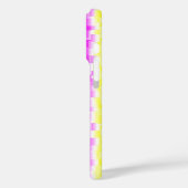 Gelbe Rosa Artdeco Regenbogen Streifen Case-Mate iPhone Hülle (Rückseite / Links)