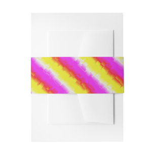 Gelbe Rosa Artdeco Regenbogen Streifen Einladungsbanderole