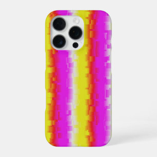 Gelbe Rosa Artdeco Regenbogen Streifen iPhone 16 Pro Hülle