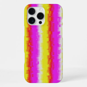 Gelbe Rosa Artdeco Regenbogen Streifen iPhone 16 Pro Max Hülle