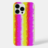 Gelbe Rosa Artdeco Regenbogen Streifen iPhone Hülle (Rückseite)