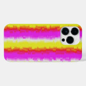 Gelbe Rosa Artdeco Regenbogen Streifen iPhone Hülle (Rückseite (Horizontal))