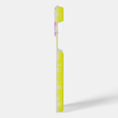 Gelbe Rosa Artdeco Regenbogen Streifen iPhone Hülle (Linke Seite)