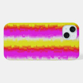 Gelbe Rosa Artdeco Regenbogen Streifen iPhone Hülle (Rückseite (Horizontal))