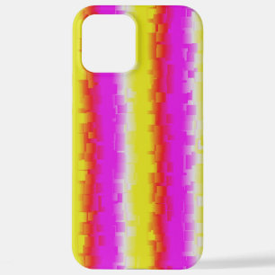Gelbe Rosa Artdeco Regenbogen Streifen iPhone 12 Pro Max Hülle