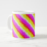 Gelbe Rosa Artdeco Regenbogen Streifen
