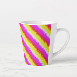 Gelbe Rosa Artdeco Regenbogen Streifen Milchtasse