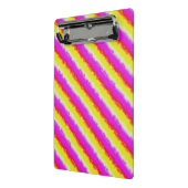 Gelbe Rosa Artdeco Regenbogen Streifen Mini Klemmbrett (Gewinkelt2)