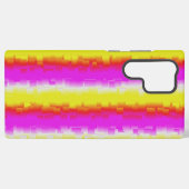 Gelbe Rosa Artdeco Regenbogen Streifen Samsung Galaxy Hülle (Rückseite (Horizontal))