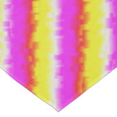 Gelbe Rosa Artdeco Regenbogen Streifen Tischdecke (Schrägansicht)