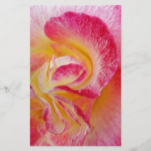 Gelbe rosa Blätter Briefpapier