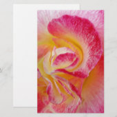 Gelbe rosa Blätter Briefpapier (Vorne/Hinten)