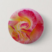 Gelbe rosa Blätter Button (Vorderseite)