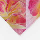 Gelbe rosa Blätter Fleecedecke (Ecke)