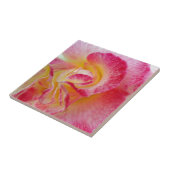 Gelbe rosa Blätter Fliese (Seite)
