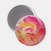 Gelbe rosa Blätter Magnet (Vorderseite/Rückseite)