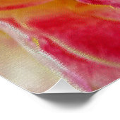 Gelbe rosa Blätter Poster (Ecke)