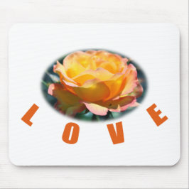 Gelbe Rosa Blume Foto Kunstschenk Liebe Mousepad
