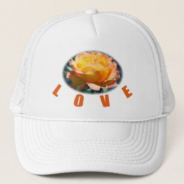 Gelbe Rosa Blume Foto Kunstschenk Liebe Truckerkappe