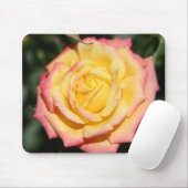 Gelbe Rosa Blume Mousepad (Mit Mouse)