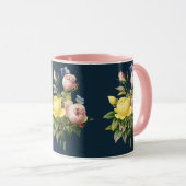 Gelbe Rosa Blume Rose Blumengarten Tasse (VorderseiteRechts)