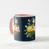 Gelbe Rosa Blume Rose Blumengarten Tasse (Vorderseite Links)
