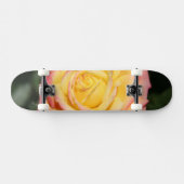 Gelbe Rosa Blume Skateboard (Horizontal)