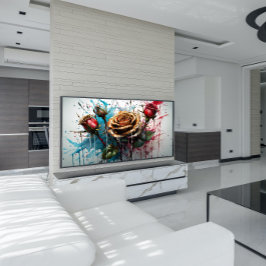 Gelbe Rosa Blume und rote Rose Poster