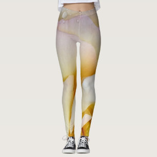 Gelbe Rosa Blütenblätter Leggings