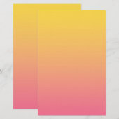 Gelbe Rosa Farbe Briefpapier (Vorne/Hinten)