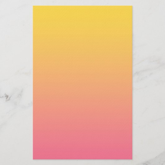 Gelbe Rosa Farbe Briefpapier (Vorderseite)