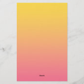 Gelbe Rosa Farbe Briefpapier (Rückseite)