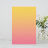 Gelbe Rosa Farbe Briefpapier (Stehend Vorderseite)