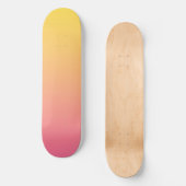 Gelbe Rosa Farbe Skateboard (Vorderseite)