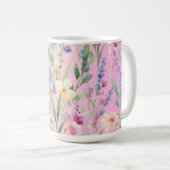 Gelbe Rosa Farbige Blumen Kaffeetasse (VorderseiteRechts)