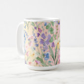 Gelbe Rosa Farbige Blumen Kaffeetasse (Vorderseite Links)