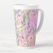 Gelbe Rosa Farbige Blumen Milchtasse (Rechte Ecke)
