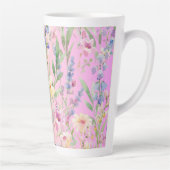 Gelbe Rosa Farbige Blumen Milchtasse (Rechts)