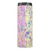Gelbe Rosa Farbige Blumen Thermosbecher (Rückseite)