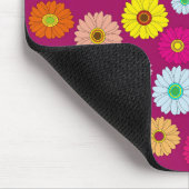 Gelbe Rosa Grüne Daisy-Blume Mousepad (Ecke)