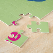 Gelbe Rosa Kichereier Ostern Personalisiert NAME Puzzle (Seite)