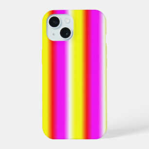 Gelbe Rosa Regenbogenstreifen iPhone 15 Hülle
